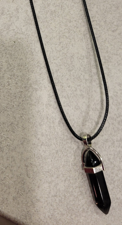 Black Protection & Grounding Point Necklace