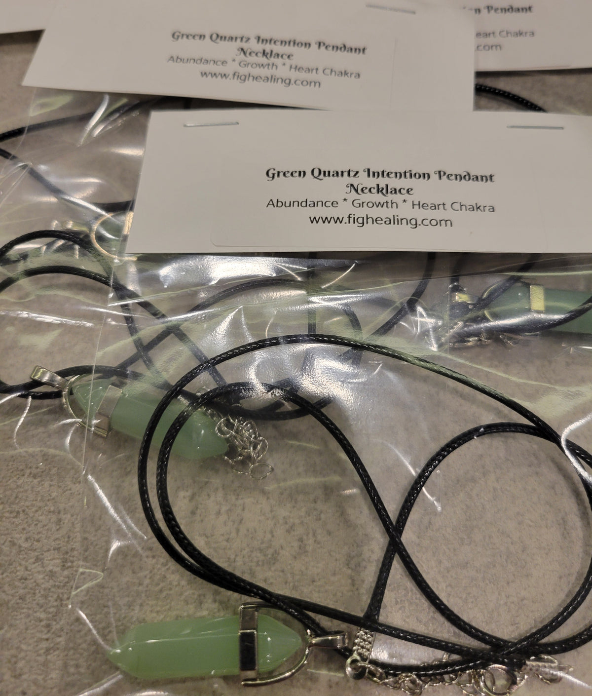 Green Quartz Intention Pendant Necklace