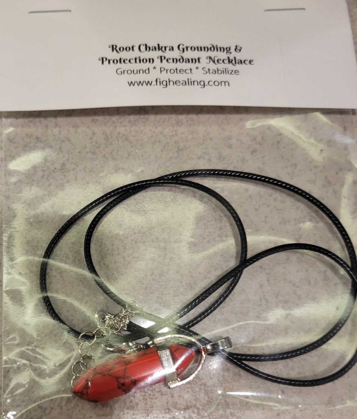 Root Chakra Grounding & Protection Pendant Necklace